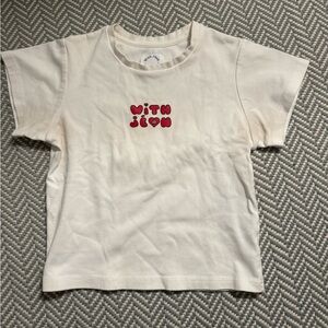 With Jean tee shirt size XS